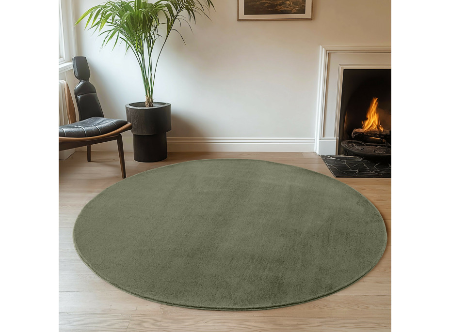 Kusový koberec Joy 1400 green kruh