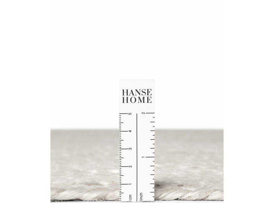 Kusový koberec Jute Braided 106321 White kruh