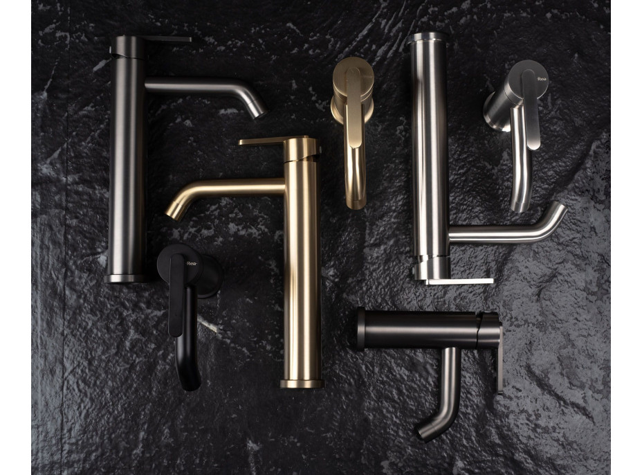 Umyvadlová baterie REA ONTARIO - gun grey - vysoká