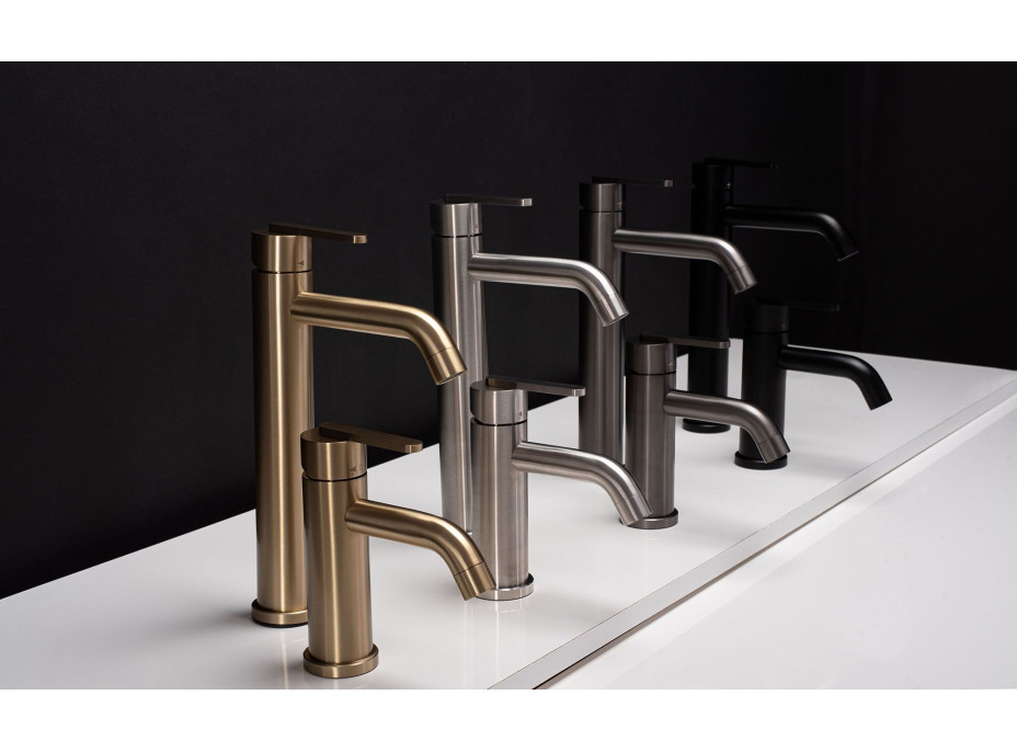 Umyvadlová baterie REA ONTARIO - gun grey - nízká