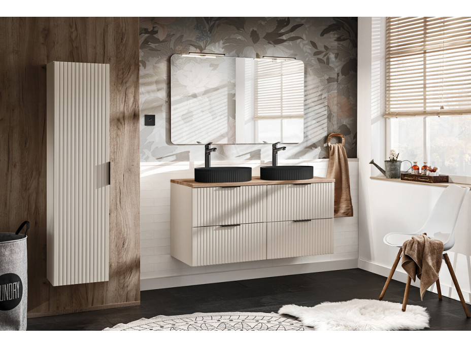 Koupelnová závěsná skříňka s deskou ADÉLA 60 cm - kašmírová