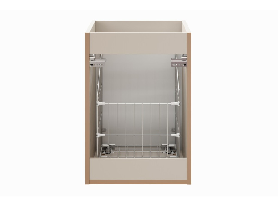 Koupelnová závěsná skříňka ADÉLA - nízká spodní s košem na prádlo - kašmírová