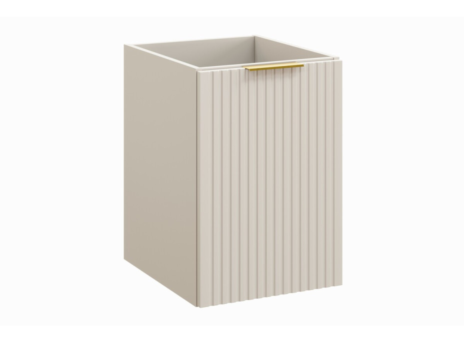 Koupelnová závěsná skříňka ADÉLA - nízká spodní s košem na prádlo - kašmírová