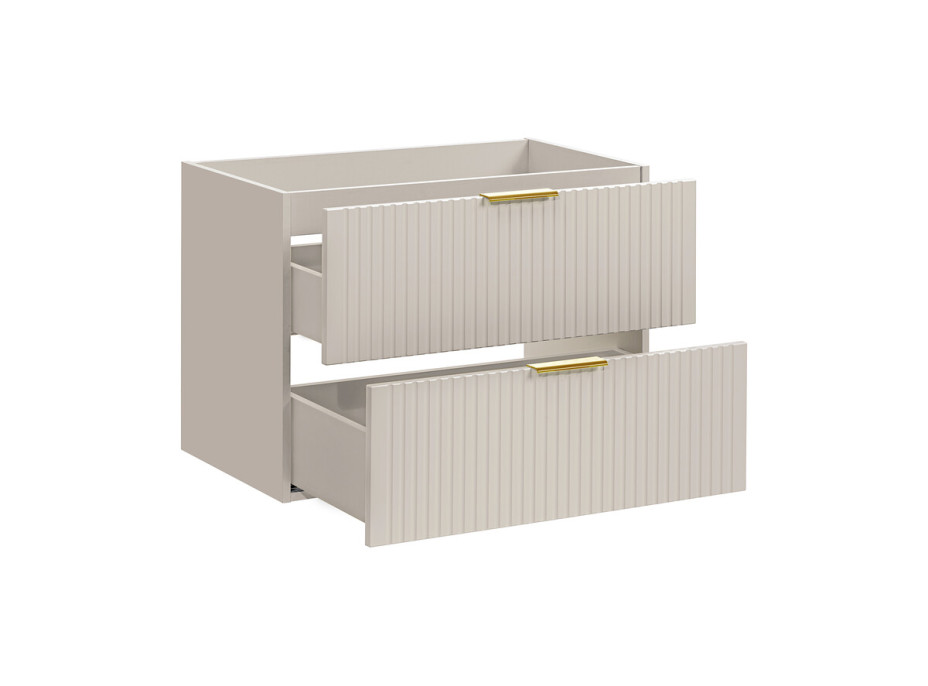 Koupelnová závěsná skříňka s deskou ADÉLA 80 cm - kašmírová