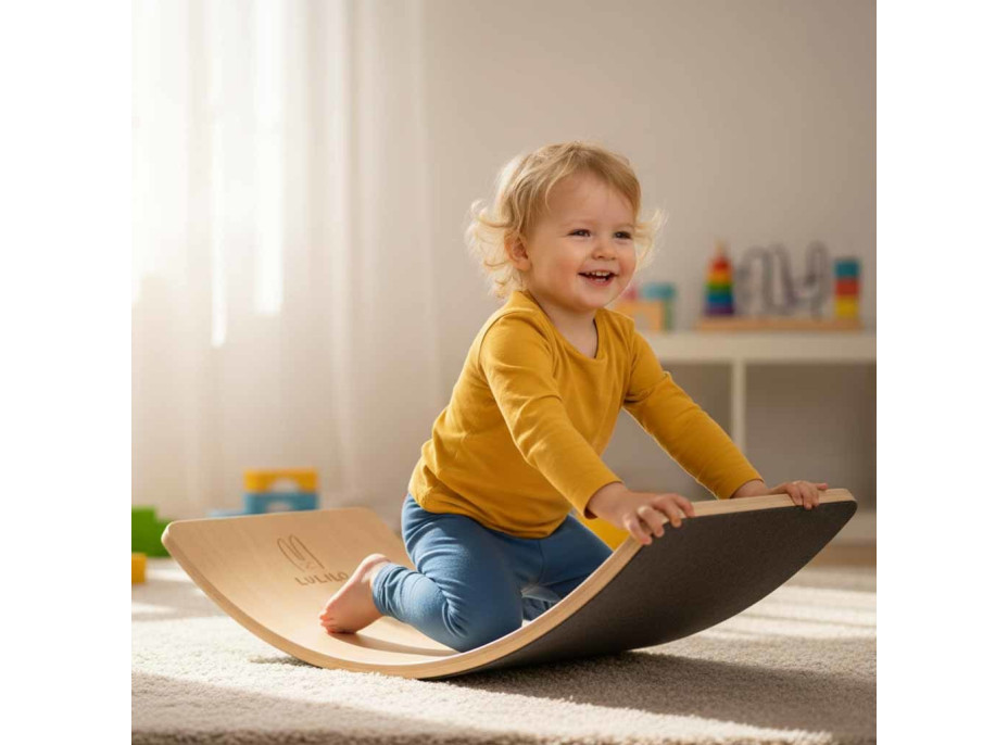 LULILO Ajlo Houpací balanční prkno - šedé
