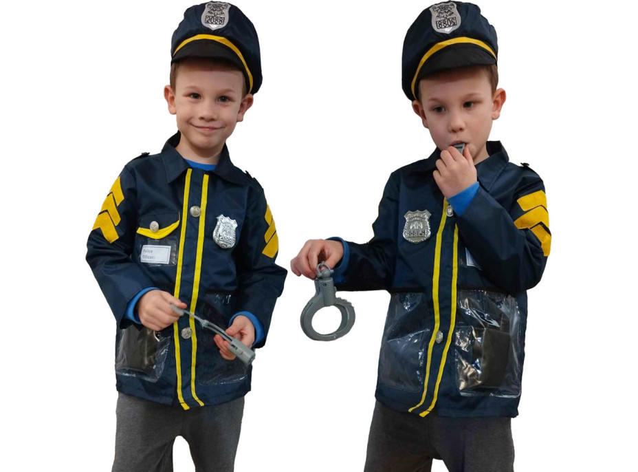 Karnevalový kostým - Policista s pouty 3-8 let
