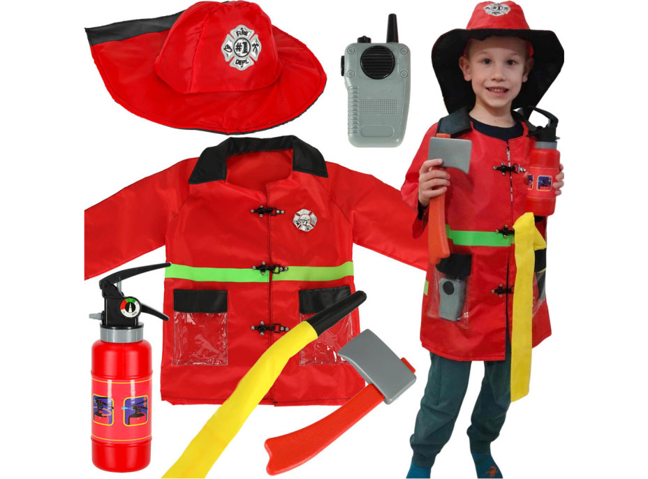 Karnevalový kostým - Hasiče s vysílačkou 3-8 let
