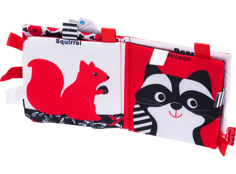 Kontrastní látková knížka pro miminka - Les