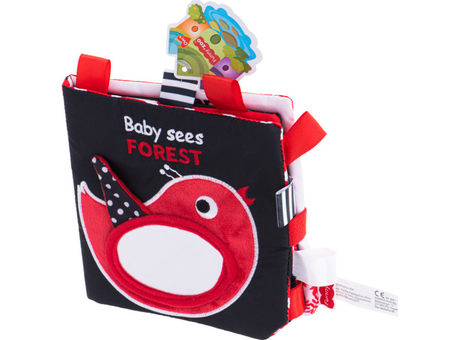 Kontrastní látková knížka pro miminka - Les