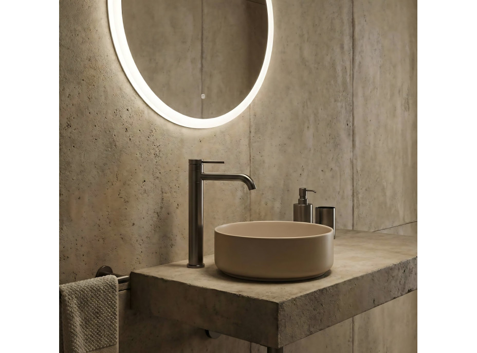 Umyvadlová baterie REA LUNGIS - gun grey - vysoká