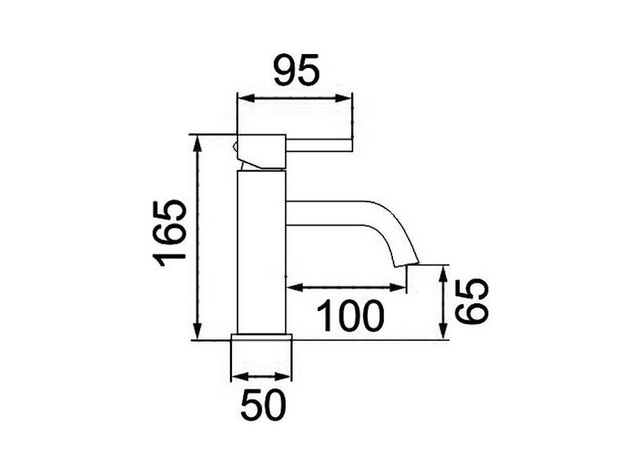 Umyvadlová baterie CALANI NEXOS - černá - nízká