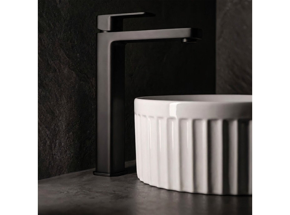 Umyvadlová baterie REA ARLO - černá - vysoká