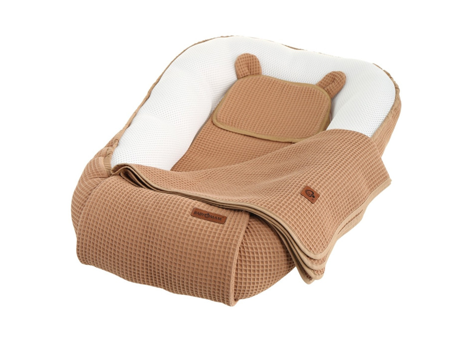 Hnízdečko (kokon) pro miminko - BABYMAM AIR 3D SAFE SLEEP SET - cappuccino
