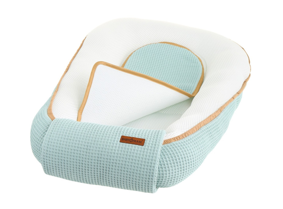 Hnízdečko (kokon) pro miminko - BABYMAM AIR 3D SAFE SLEEP SET - šalvějové