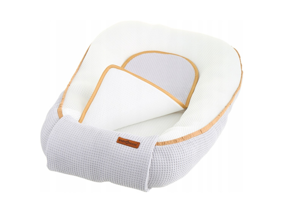 Hnízdečko (kokon) pro miminko - BABYMAM AIR 3D SAFE SLEEP SET - šedé