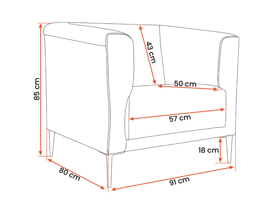 Křeslo PESCARA (více variant)