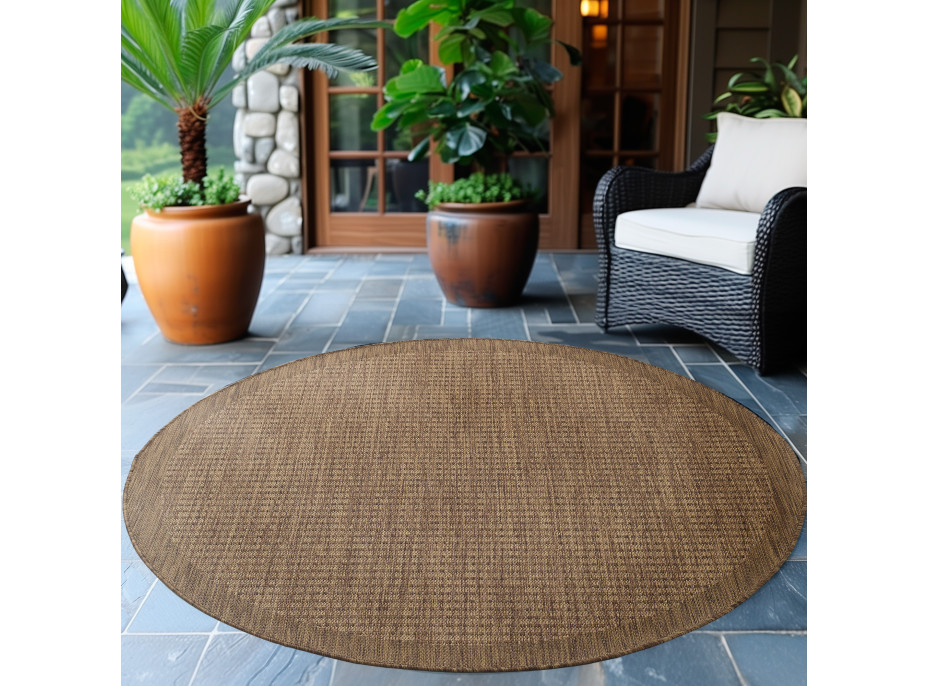 Kusový koberec Giza 1410 Brown kruh