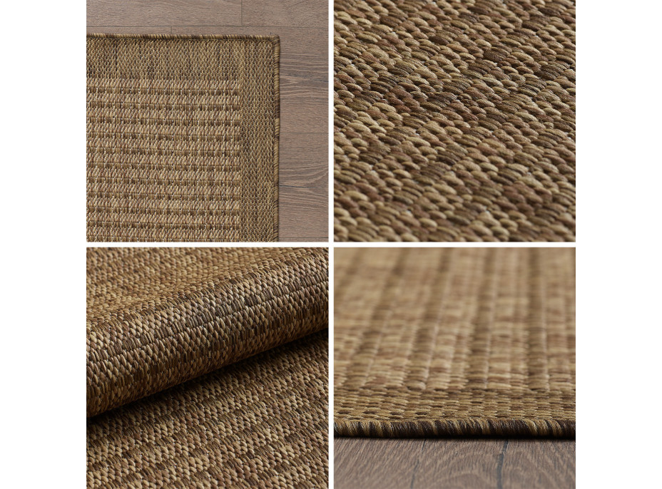 Kusový koberec Giza 1410 Brown kruh