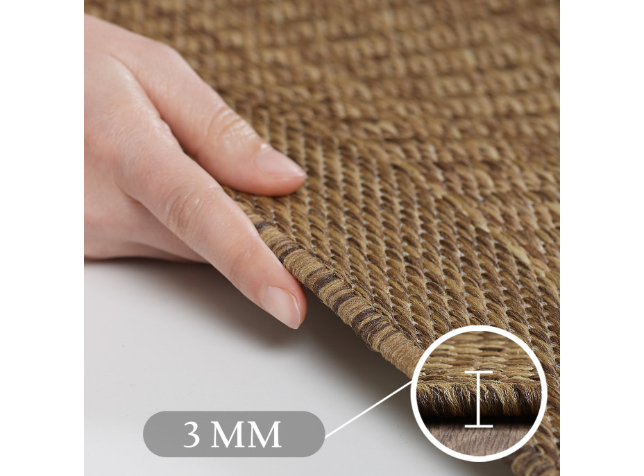 Kusový koberec Giza 1410 Brown kruh