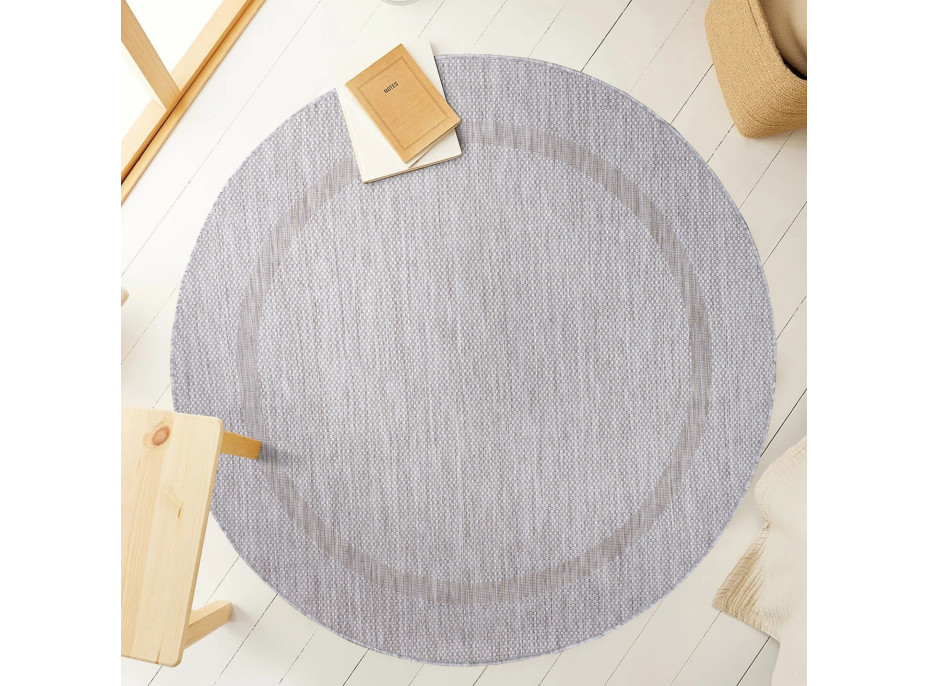 Kusový koberec Relax 4311 Silver kruh