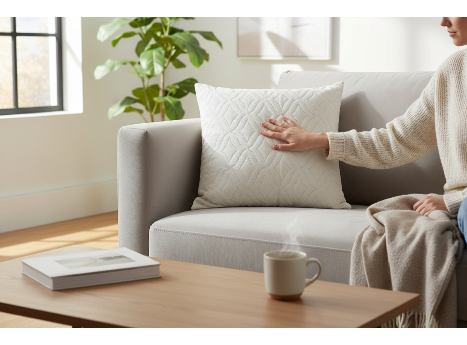 Povlak na polštář VISTA Velvet - 45x45 cm - krémový