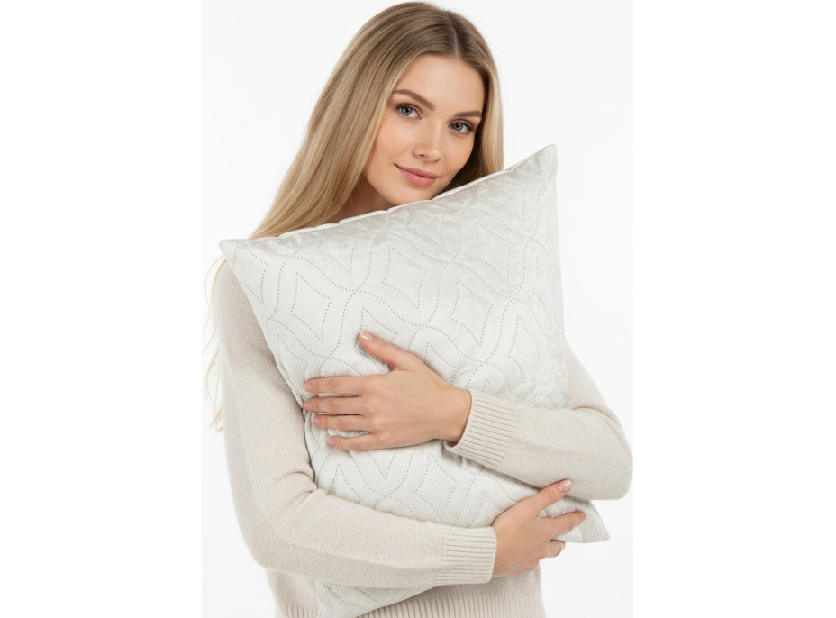 Povlak na polštář VISTA Velvet - 45x45 cm - krémový