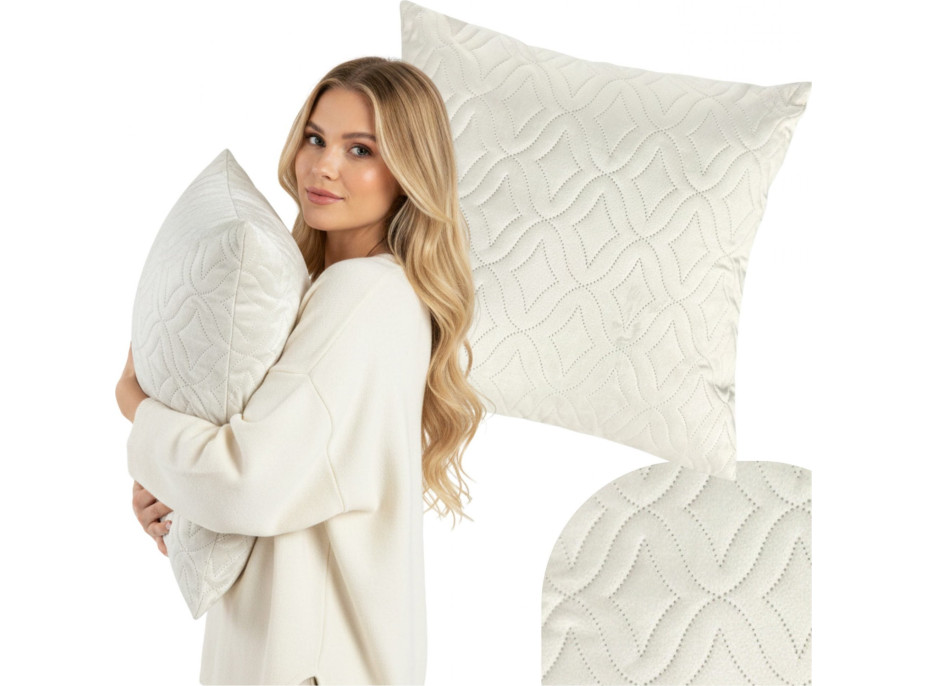 Povlak na polštář VISTA Velvet - 45x45 cm - krémový