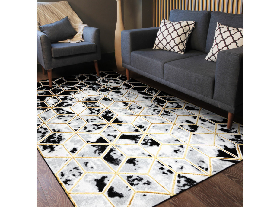 Kusový koberec Allure 1966 black/gold