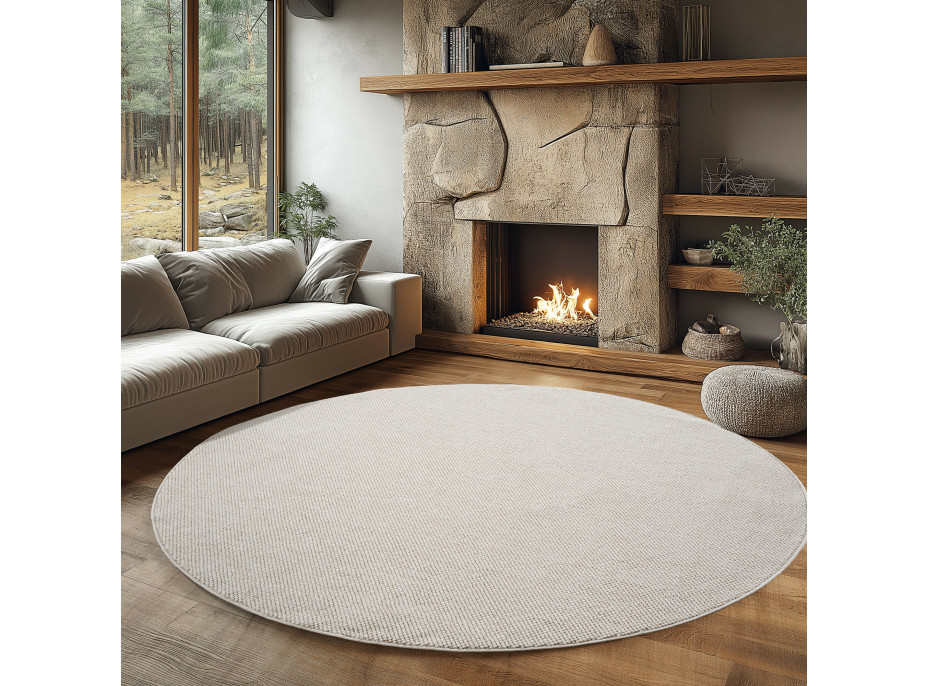 Kusový koberec Helix 2200 cream kruh