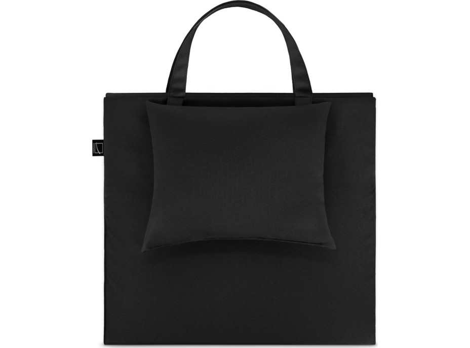 Skládací podložka SURVIVAL s polštářem - 180x50 cm - černá