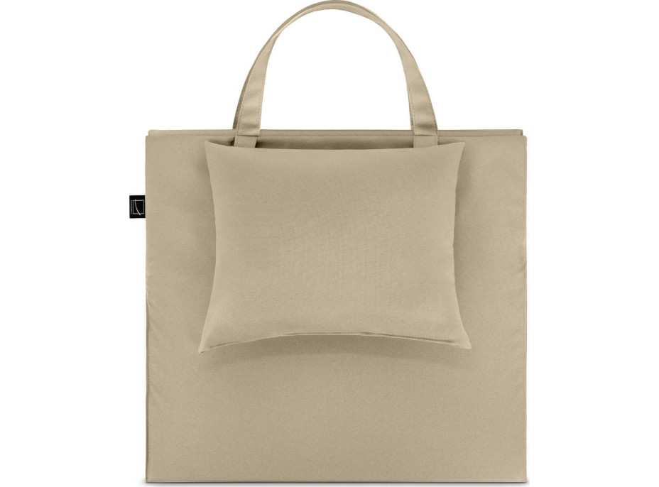 Skládací podložka SURVIVAL s polštářem - 180x50 cm - béžová