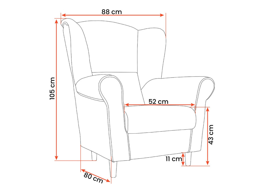 Křeslo ušák Style (více variant)
