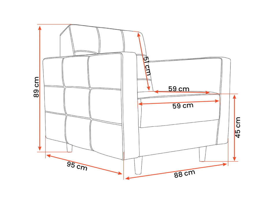 Celočalouněné Křeslo TERST (více variant)