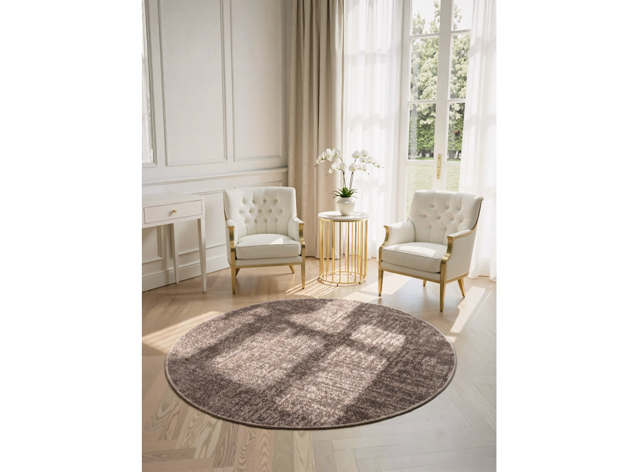 Kusový koberec Brilliance Prisma 106312 Beige z kolekce Elle kruh