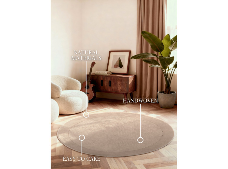 Kusový koberec Villeroy & Boch Kari 106282 Beige kruh