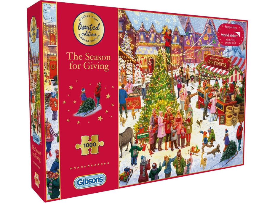 GIBSONS Puzzle Limitovaná vánoční edice: Čas obdarování 1000 dílků