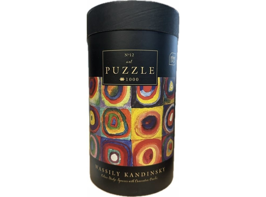 INTERDRUK Puzzle Art 12: Barevná studie: Čtverce se soustřednými kruhy 1000 dílků