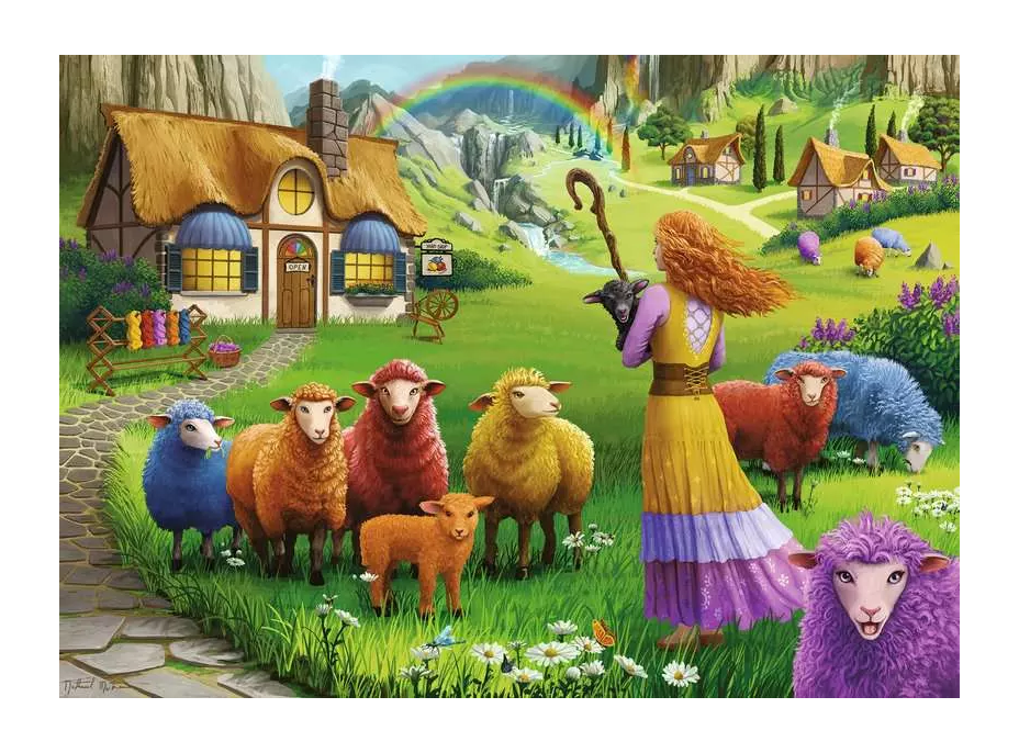 RAVENSBURGER Puzzle Barevná vlna 1000 dílků