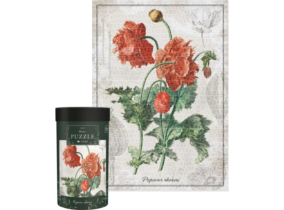 INTERDRUK Puzzle Botanic: Vlčí mák 1000 dílků