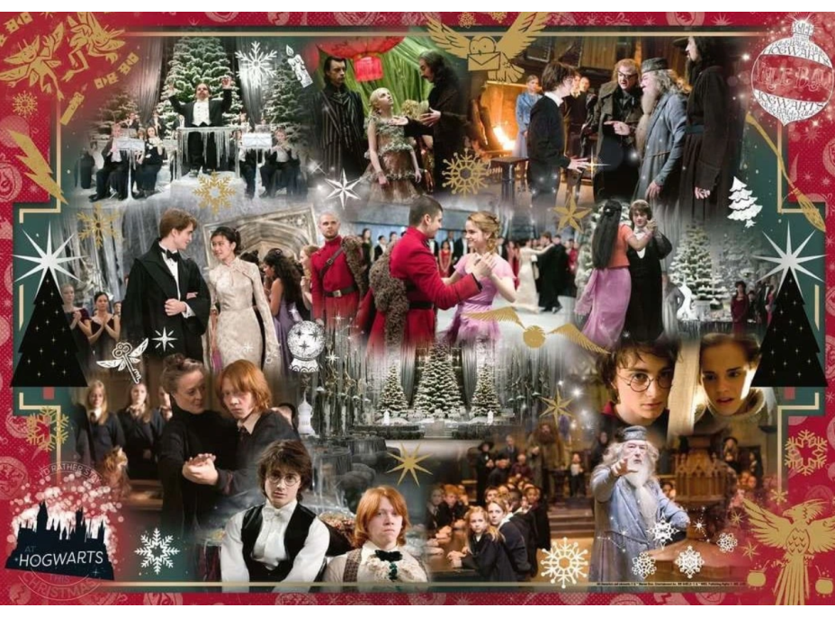 RAVENSBURGER Puzzle Harry Potter: Vánoce v Bradavicích 1000 dílků