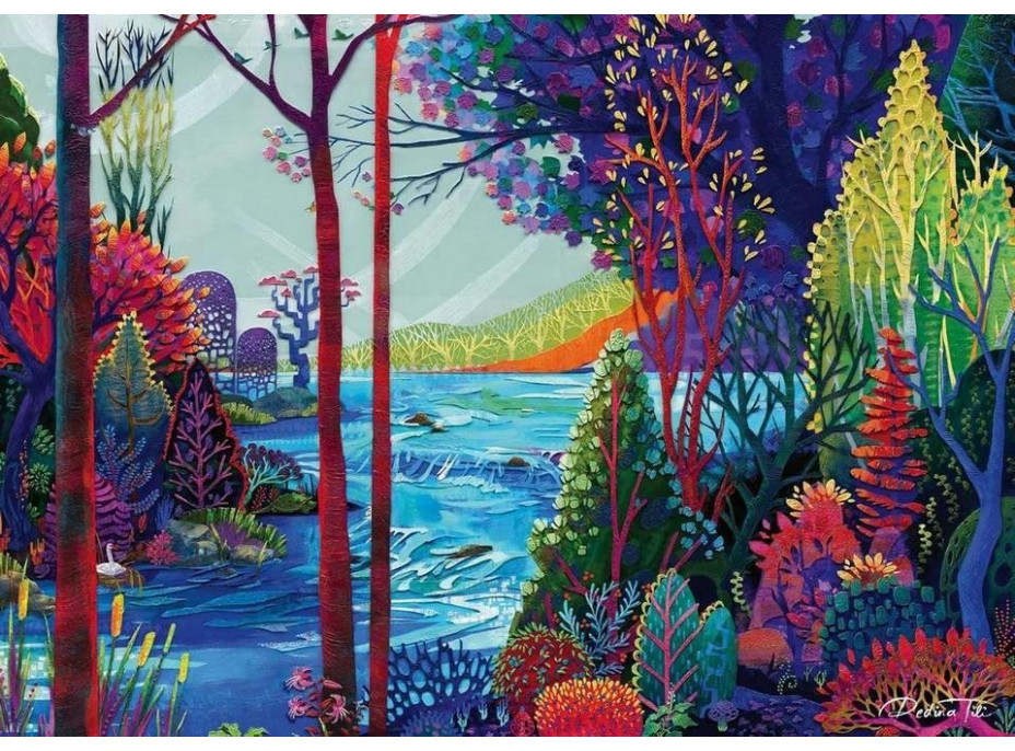 RAVENSBURGER Puzzle Indigový les 1000 dílků