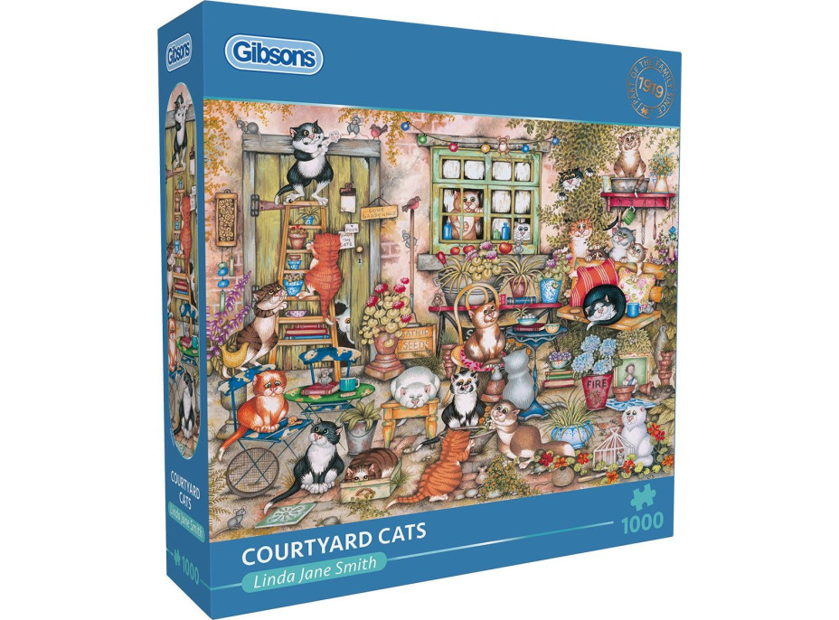 GIBSONS Puzzle Kočky na dvorku 1000 dílků