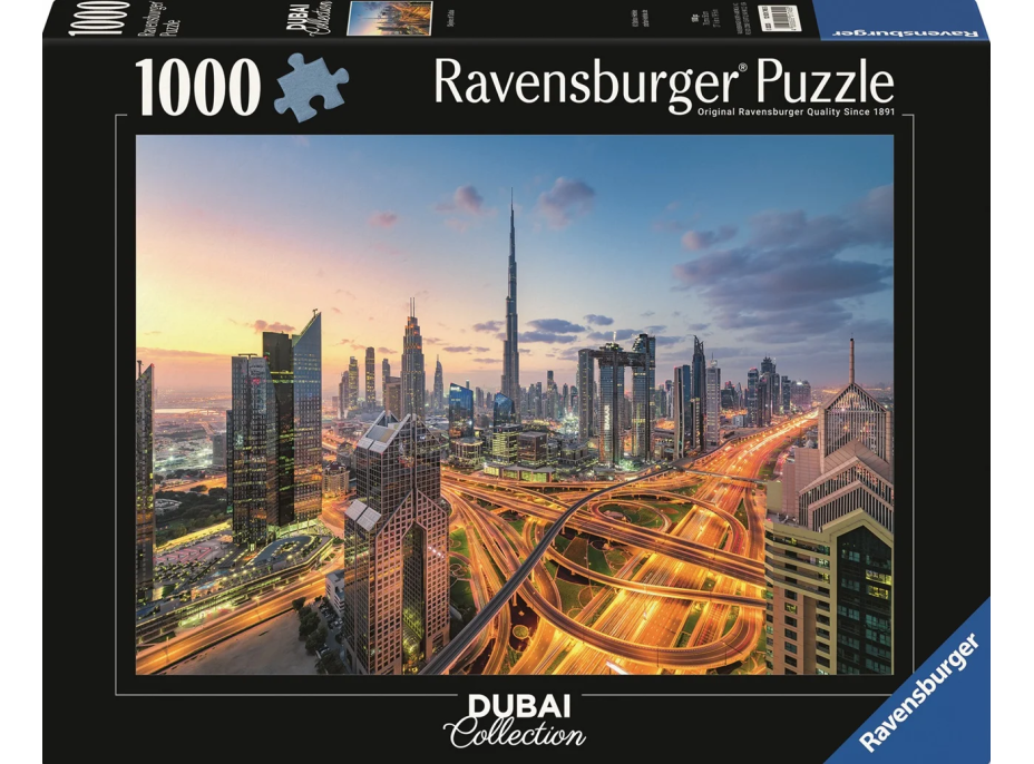 RAVENSBURGER Puzzle Kolekce Dubaj: Výhled na město snů 1000 dílků