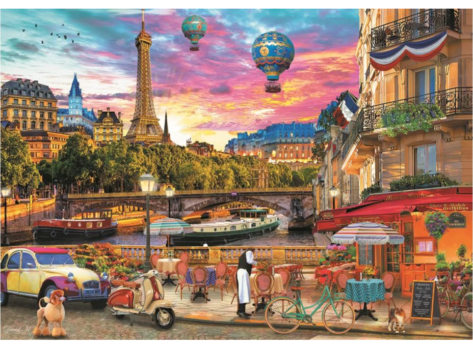 TREFL Puzzle Malovaná města a Kapybary 4x1000 dílků