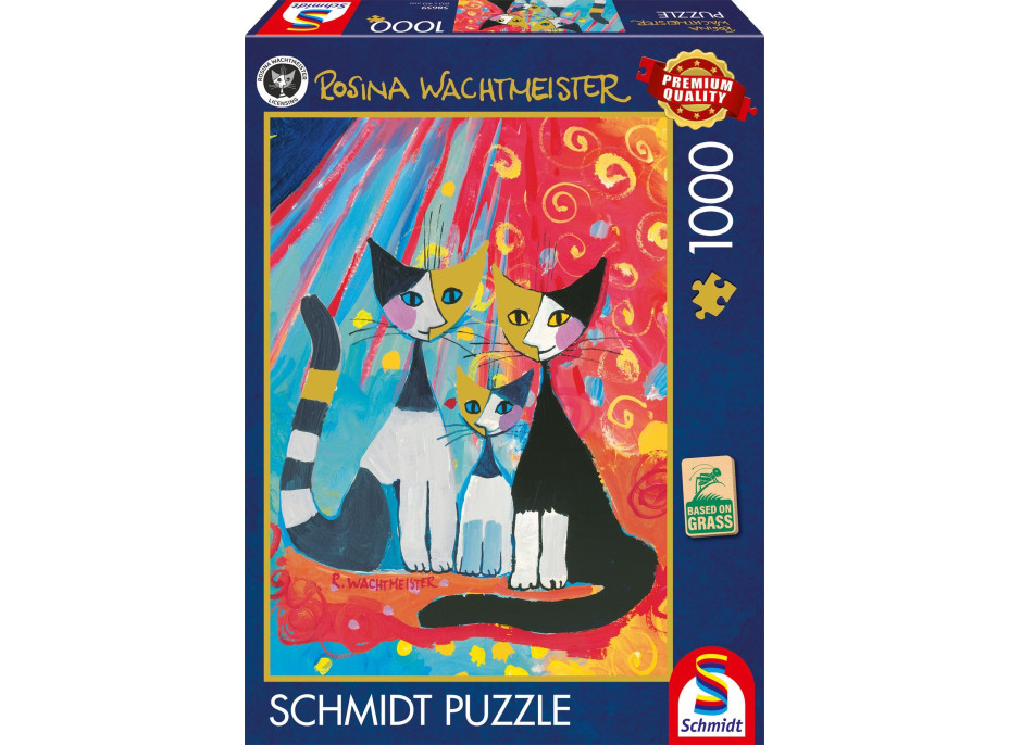 SCHMIDT Puzzle Šťastná kočičí rodina 1000 dílků