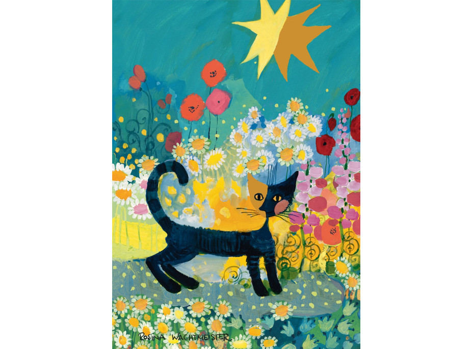 SCHMIDT Puzzle Kočka v moři květů 1000 dílků