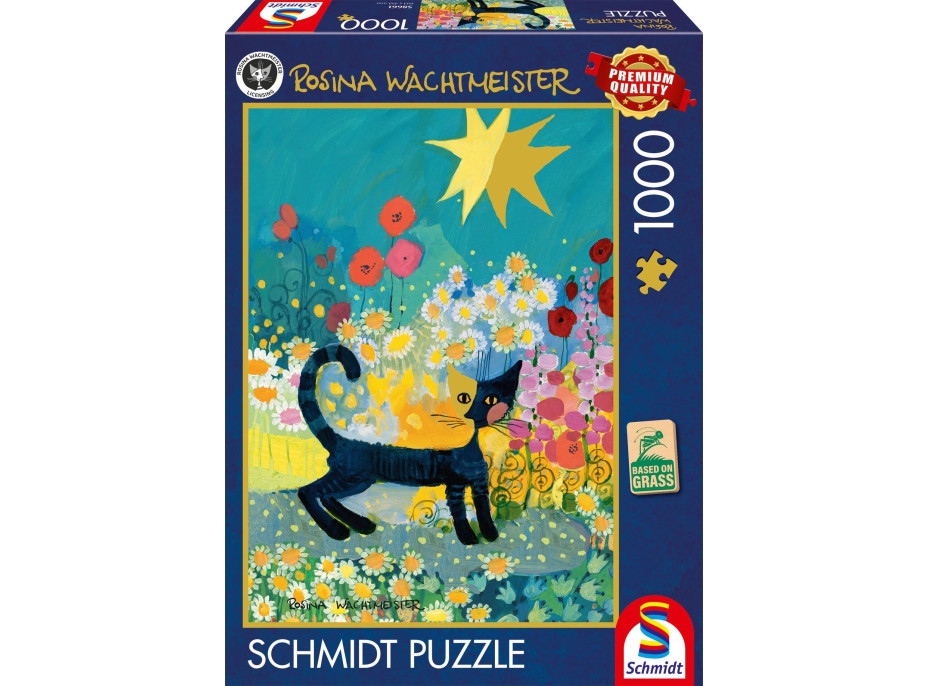 SCHMIDT Puzzle Kočka v moři květů 1000 dílků
