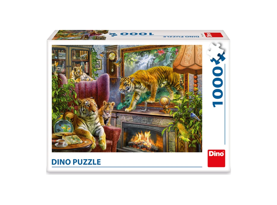 DINO Puzzle Z obrazu: Tygři 1000 dílků