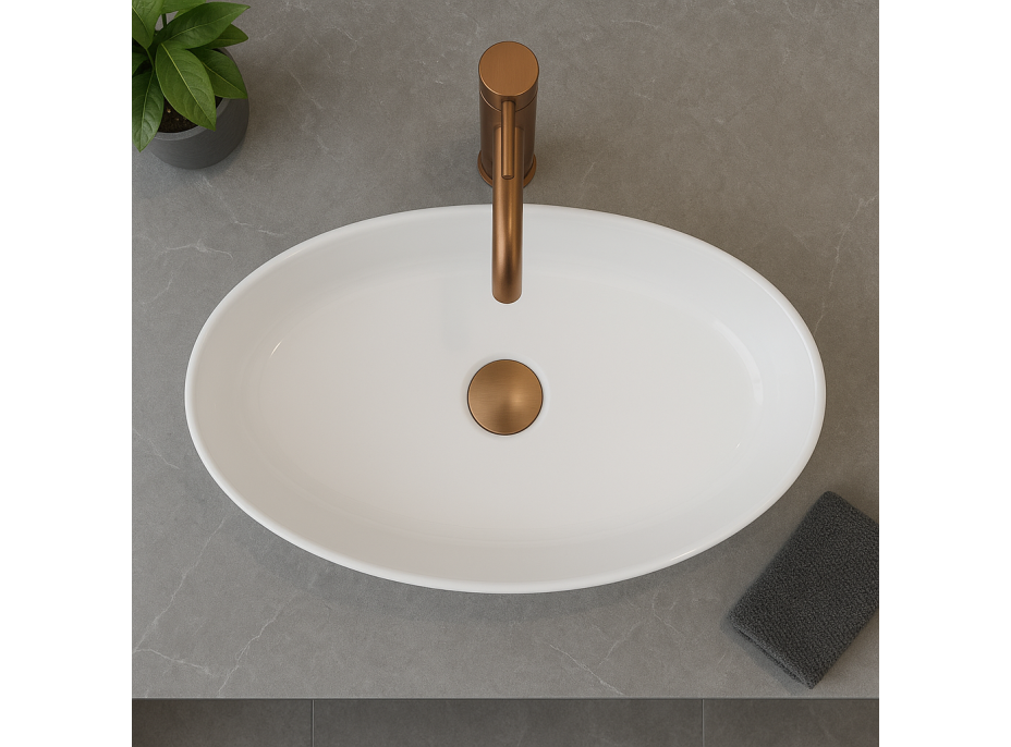 Keramické umyvadlo REA ADRIANA - bílé