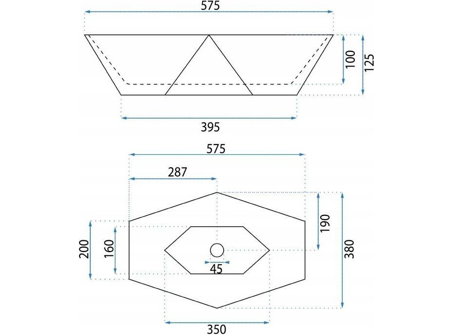 Keramické umyvadlo BESARO EURUS - bílé